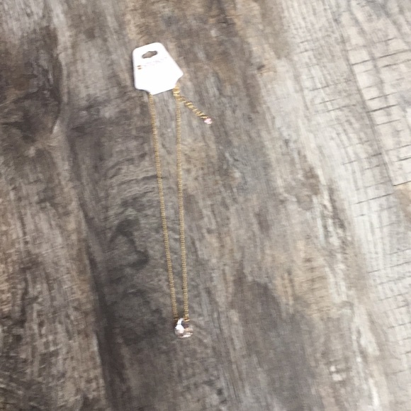 Stony pink bling gold necklace nwt - Picture 4 of 4